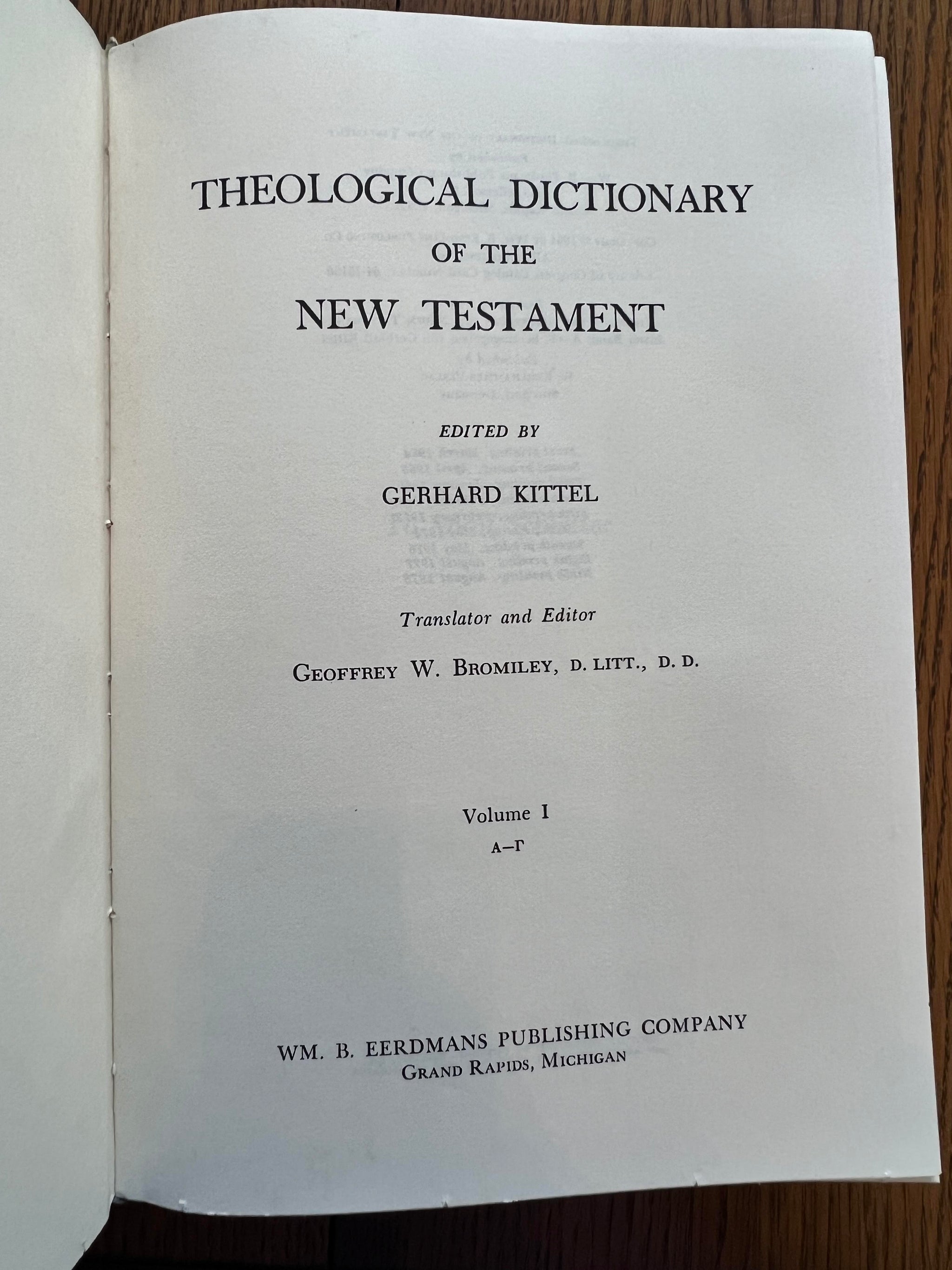 The Theological Dictionary of the New Testament (TDNT) - 10 volumes – Olive  Tree Industries